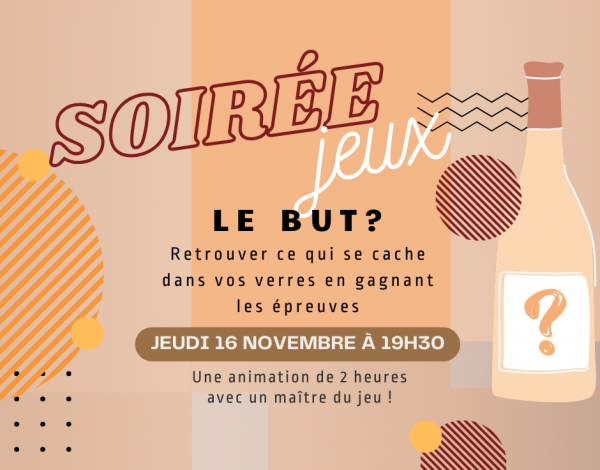 Soirée jeux & dégustation