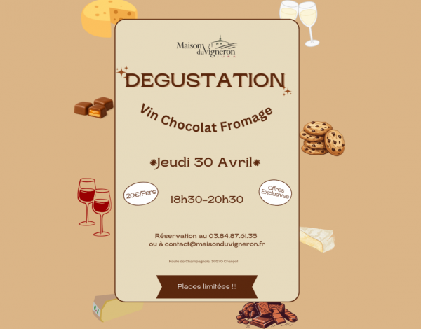 Dégustation Vin Chocolat Fromage